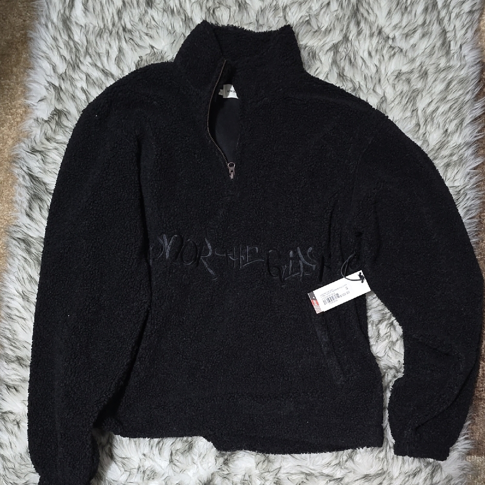 Women's Black Quarter-Zip Sweater